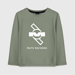 Лонгслив хлопковый детский Depeche Mode Mute Records Logo, цвет: авокадо