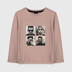 Лонгслив хлопковый детский Depeche Mode - Violator Live 01, цвет: пыльно-розовый