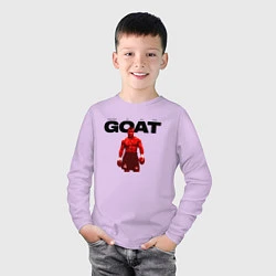 Лонгслив хлопковый детский GOAT - Mike Tyson, цвет: лаванда — фото 2