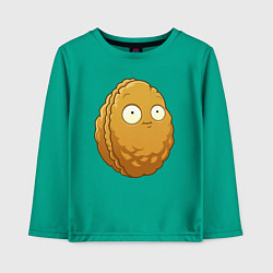 Лонгслив хлопковый детский Стенорех, цвет: зеленый
