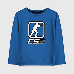 Лонгслив хлопковый детский CS2 logo, цвет: синий