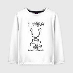 Лонгслив хлопковый детский Kurt Cobain Hi How Are You, цвет: белый