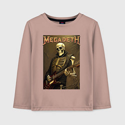 Детский лонгслив Megadeth - skeleton - heavy metal