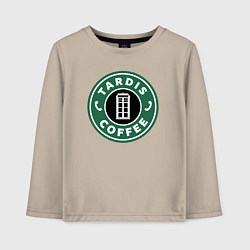 Детский лонгслив Tardis coffee