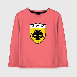 Лонгслив хлопковый детский Футбольный клуб AEK, цвет: коралловый