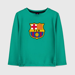 Лонгслив хлопковый детский Barcelona fc sport, цвет: зеленый