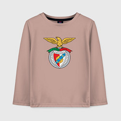 Лонгслив хлопковый детский Benfica club, цвет: пыльно-розовый