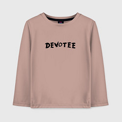 Лонгслив хлопковый детский Depeche Mode - Devotee, цвет: пыльно-розовый