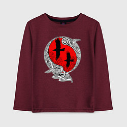 Детский лонгслив Вороны Одина - кельтский узор