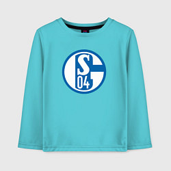 Лонгслив хлопковый детский Schalke 04 fc club, цвет: бирюзовый