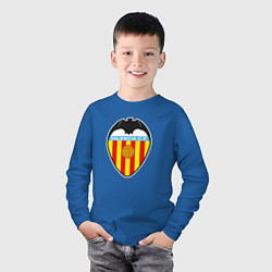 Лонгслив хлопковый детский Valencia fc sport, цвет: синий — фото 2