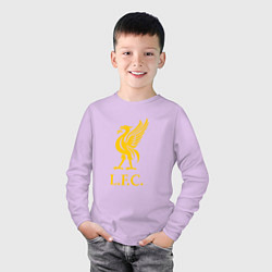 Лонгслив хлопковый детский Liverpool sport fc, цвет: лаванда — фото 2