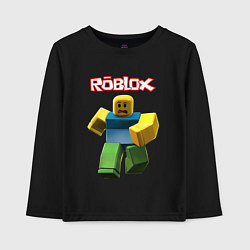 Лонгслив хлопковый детский Roblox бегущий персонаж, цвет: черный