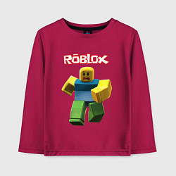 Лонгслив хлопковый детский Roblox бегущий персонаж, цвет: маджента
