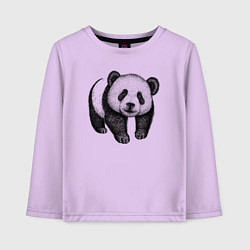 Лонгслив хлопковый детский Панда милая, цвет: лаванда