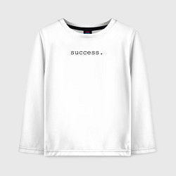 Лонгслив хлопковый детский Success, цвет: белый