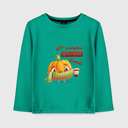 Детский лонгслив Тыква с кофе