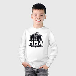 Лонгслив хлопковый детский Турнир MMA, цвет: белый — фото 2
