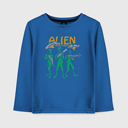 Лонгслив хлопковый детский Alien area, цвет: синий