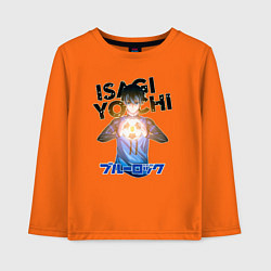 Лонгслив хлопковый детский Исаги из аниме синяя тюрьма, цвет: оранжевый
