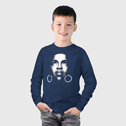 Лонгслив хлопковый детский Lauryn Hill, цвет: тёмно-синий — фото 2