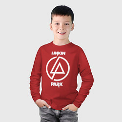Лонгслив хлопковый детский Linkin Park logo, цвет: красный — фото 2