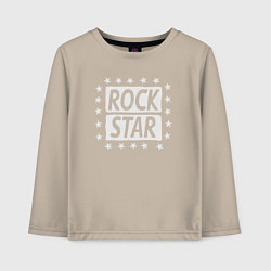 Лонгслив хлопковый детский Star rock, цвет: миндальный