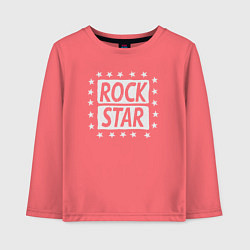 Лонгслив хлопковый детский Star rock, цвет: коралловый
