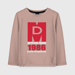 Лонгслив хлопковый детский Depeche Mode - Black Celebration album merch, цвет: пыльно-розовый