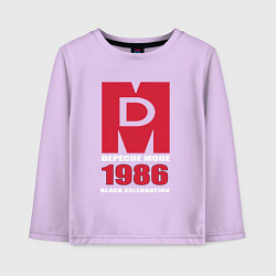 Лонгслив хлопковый детский Depeche Mode - Black Celebration album merch, цвет: лаванда