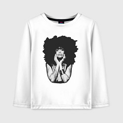 Лонгслив хлопковый детский Erykah Badu, цвет: белый