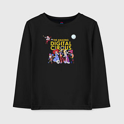 Лонгслив хлопковый детский The Amazing Digital Circus, цвет: черный