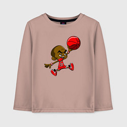 Лонгслив хлопковый детский Baby Jordan, цвет: пыльно-розовый
