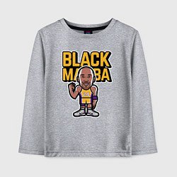 Лонгслив хлопковый детский Kobe black mamba, цвет: меланж