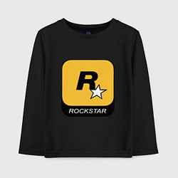 Лонгслив хлопковый детский Rockstar, цвет: черный