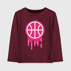 Детский лонгслив Pink basketball