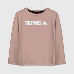 Лонгслив хлопковый детский The finals logo, цвет: пыльно-розовый