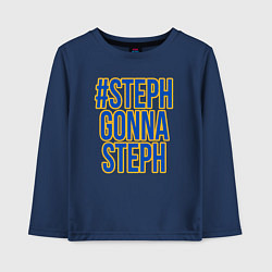 Лонгслив хлопковый детский Steph gonna Steph, цвет: тёмно-синий