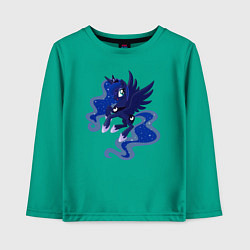 Лонгслив хлопковый детский Принцесса Луна из My Little Pony в кино, цвет: зеленый
