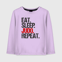 Детский лонгслив Eat sleep judo repeat