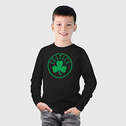 Лонгслив хлопковый детский Boston Celtics clover, цвет: черный — фото 2