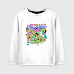 Детский лонгслив System of a Down мультяшный стиль