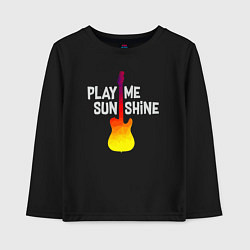 Лонгслив хлопковый детский Play me sunshine, цвет: черный