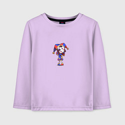 Лонгслив хлопковый детский Удивительный цифровой цирк помни арт, цвет: лаванда
