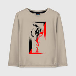 Детский лонгслив Боевые искуства black and red