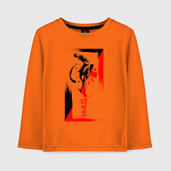 Детский лонгслив Боевые искуства black and red