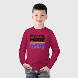 Лонгслив хлопковый детский Depeche Mode - Some Great Reward, цвет: маджента — фото 2