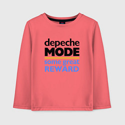 Лонгслив хлопковый детский Depeche Mode - Some Great Reward, цвет: коралловый