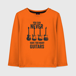 Лонгслив хлопковый детский Гитар не может быть очень много, цвет: оранжевый