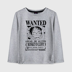 Детский лонгслив Первая листовка Луффи Ван Пис